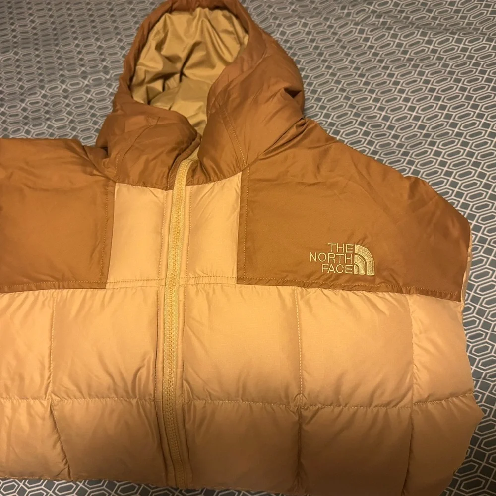 The North Face Men's Beige and Brown Puffer Jacket